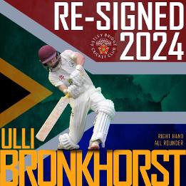 Poster showing Ulli Bronkhorst's return to ABCC for the 2024 season.