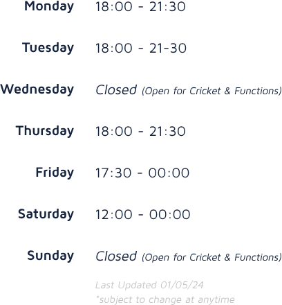ABCC Opening Hours